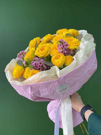 Букет Кустовые желтые розы в Курске