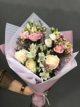 Букет цветов из:  Альстромерии, Розы и Лизиантусы #REPLACE_PRED# Курске