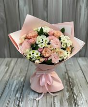 Букет цветов из:  Гвоздики, Розы и Хризантемы в Курске