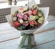 Букет цветов из:  Розы, Лизиантусы и Гвоздики #REPLACE_PRED# Курске